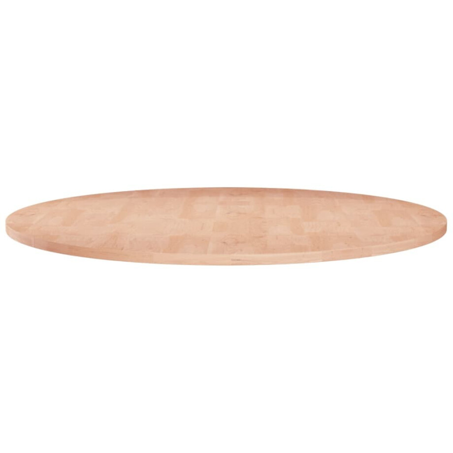 vidaXL Tafelblad rond Ø80x1,5 cm onbehandeld massief eikenhout afbeelding 1