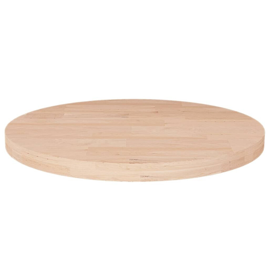 vidaXL Tafelblad rond Ø40x2,5 cm onbehandeld massief eikenhout afbeelding 1