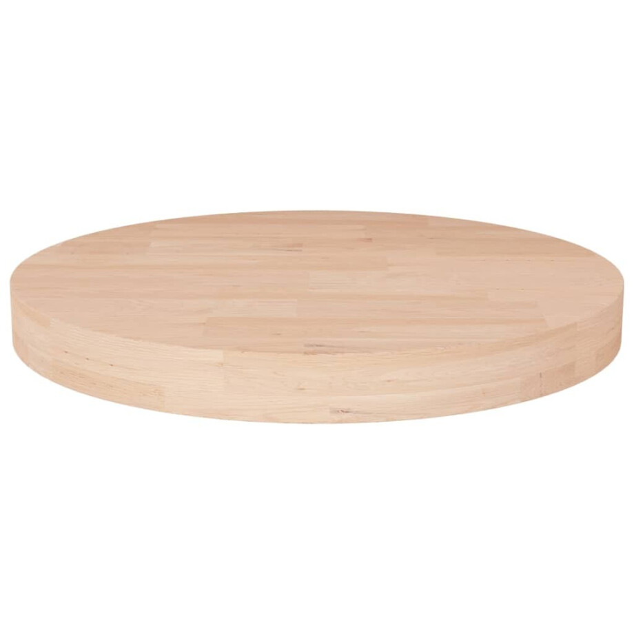 vidaXL Tafelblad rond Ø30x4 cm onbehandeld massief eikenhout afbeelding 1
