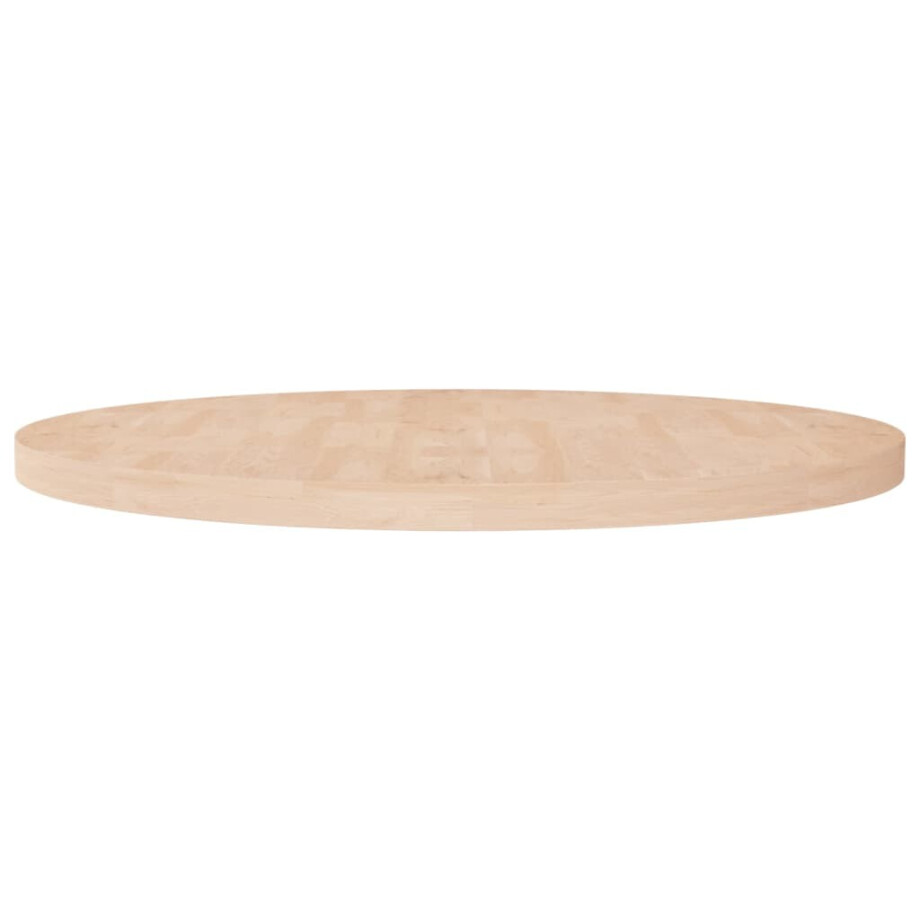 vidaXL Tafelblad rond Ø90x4 cm onbehandeld massief eikenhout afbeelding 1