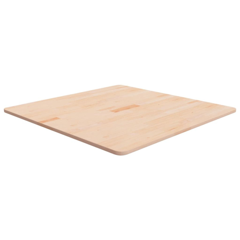 vidaXL Tafelblad vierkant 80x80x1,5 cm onbehandeld massief eikenhout afbeelding 1