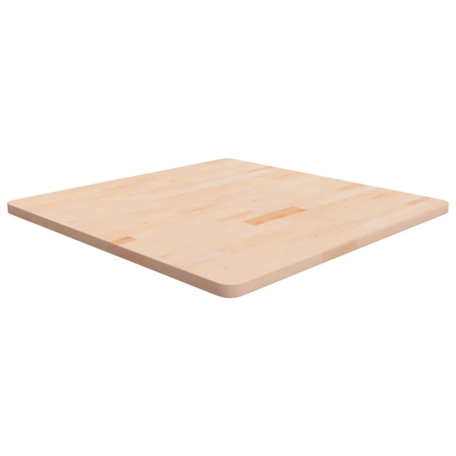 vidaXL Tafelblad vierkant 80x80x2,5 cm onbehandeld massief eikenhout afbeelding 1