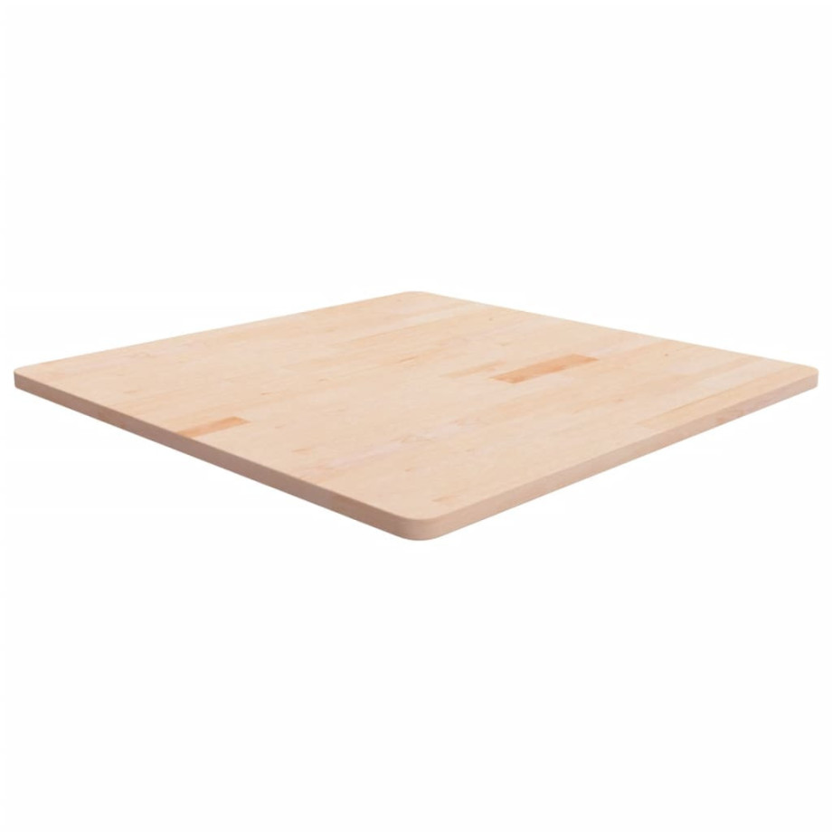 vidaXL Tafelblad vierkant 90x90x2,5 cm onbehandeld massief eikenhout afbeelding 1