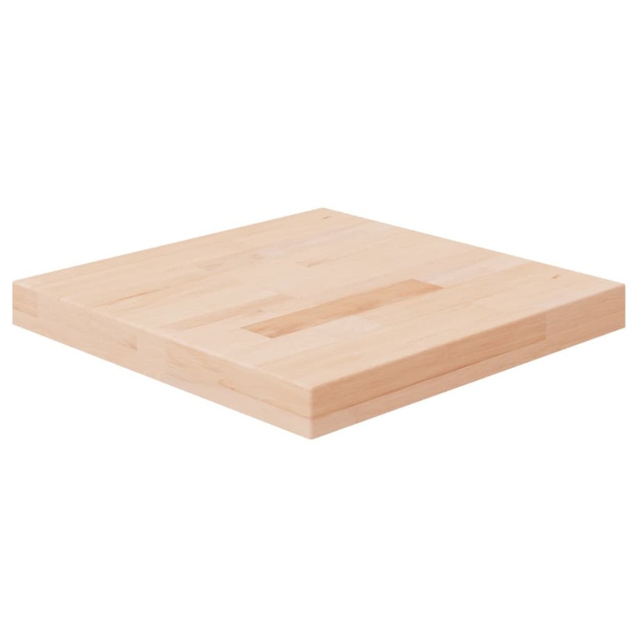 vidaXL Tafelblad vierkant 40x40x4 cm onbehandeld massief eikenhout afbeelding 1