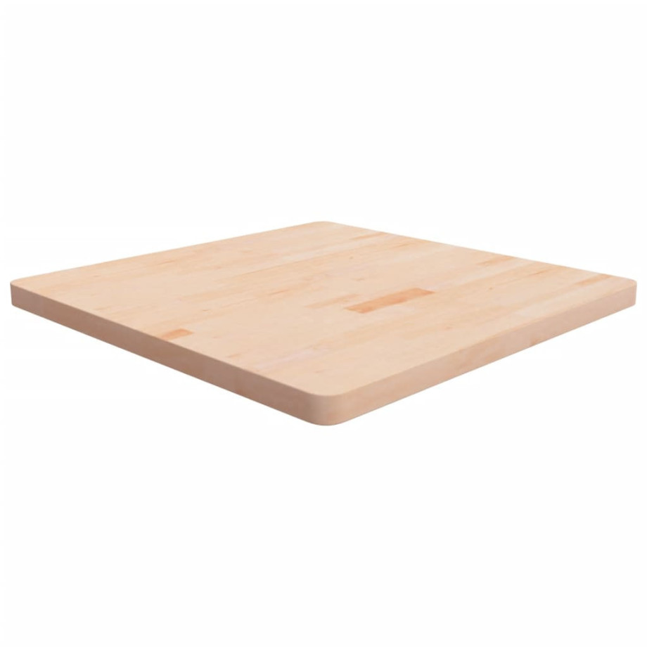 vidaXL Tafelblad vierkant 80x80x4 cm onbehandeld massief eikenhout afbeelding 1