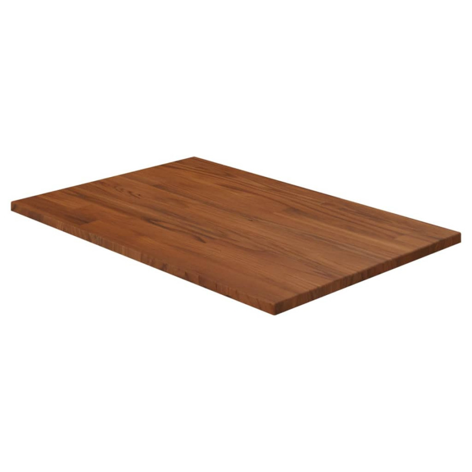 vidaXL Wastafelblad 60x40x1,5cm behandeld massief hout donkerbruin afbeelding 1