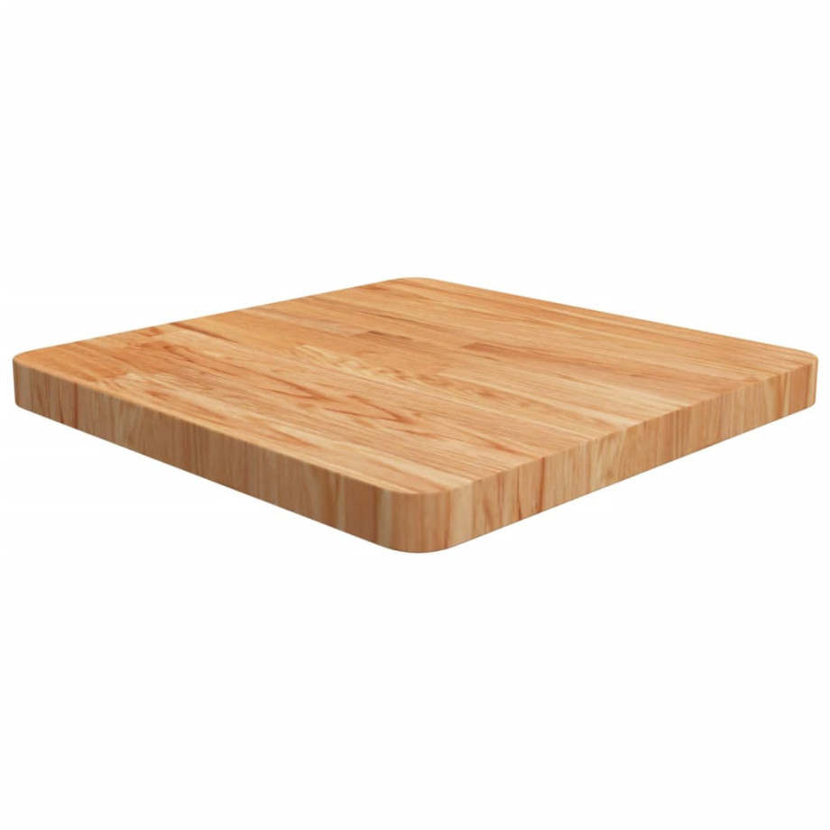 vidaXL Tafelblad vierkant 50x50x4cm massief eikenhout lichtbruin afbeelding 1