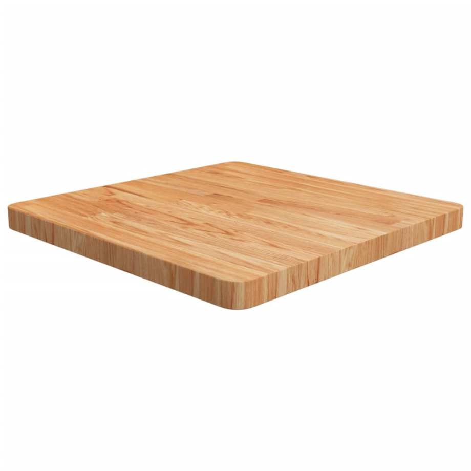 vidaXL Tafelblad vierkant 60x60x4cm massief eikenhout lichtbruin afbeelding 1