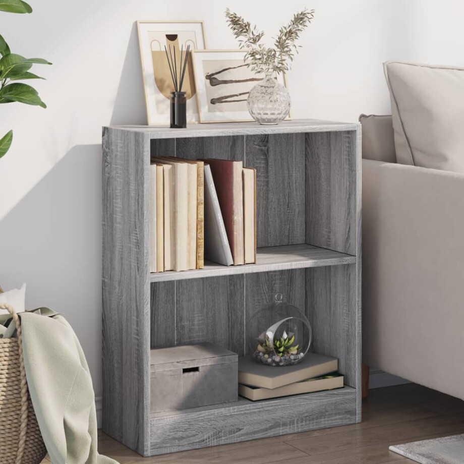 vidaXL Boekenkast 60x24x76 cm bewerkt hout grijs sonoma eikenkleurig vidaXL Boekenkast 60x24x76 cm bewerkt hout grijs sonoma eikenkleurig afbeelding 1