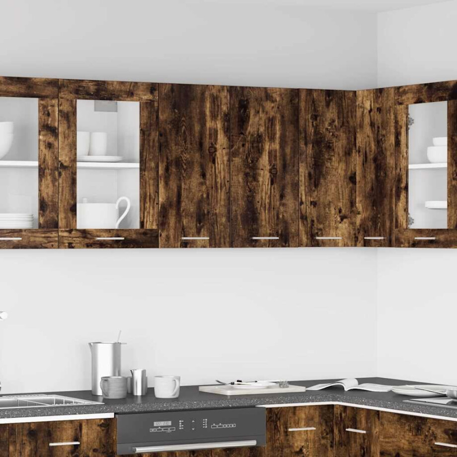 vidaXL Bovenkast Lyon 60x31x60 cm bewerkt hout gerookt eikenkleurig afbeelding 1