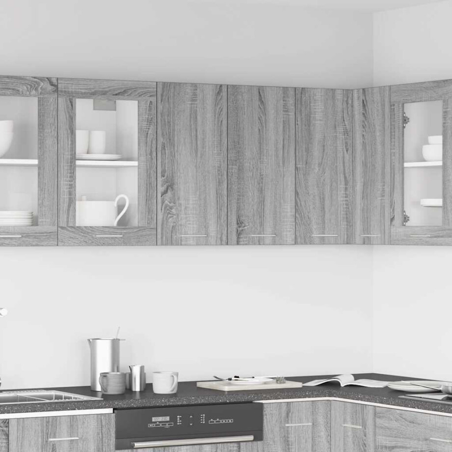 vidaXL Wandkast hangend Lyon 60x31x60 cm grijs sonoma eiken afbeelding 1