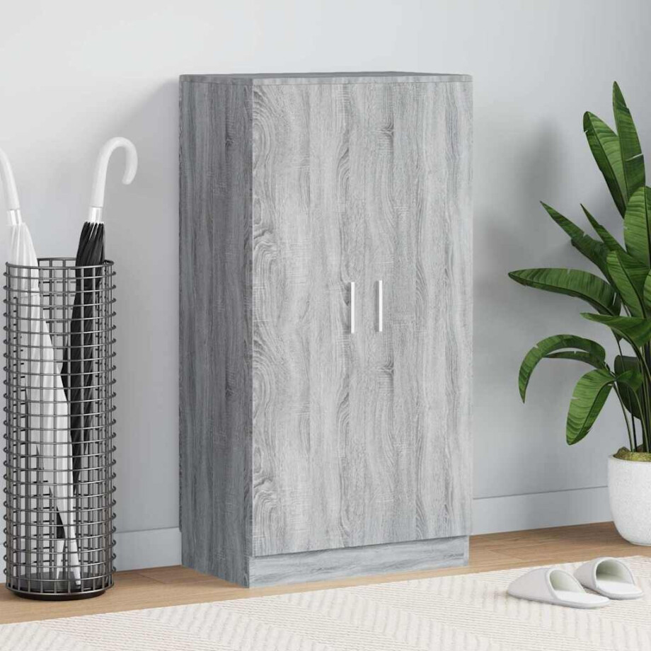 vidaXL Schoenenkast 55x35x108 cm bewerkt hout grijs sonoma afbeelding 1