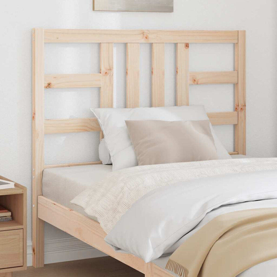 vidaXL Hoofdbord 106x4x100 cm massief grenenhout afbeelding 1