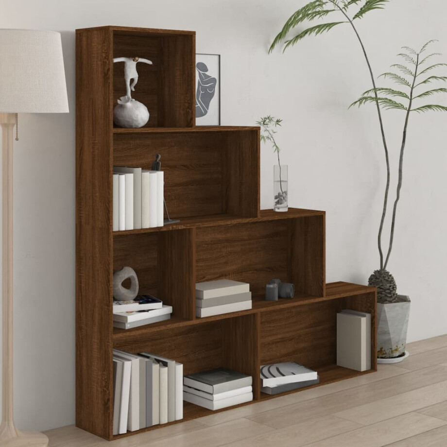 vidaXL Boekenkast 155x24x160 cm bruin eikenkleur afbeelding 1