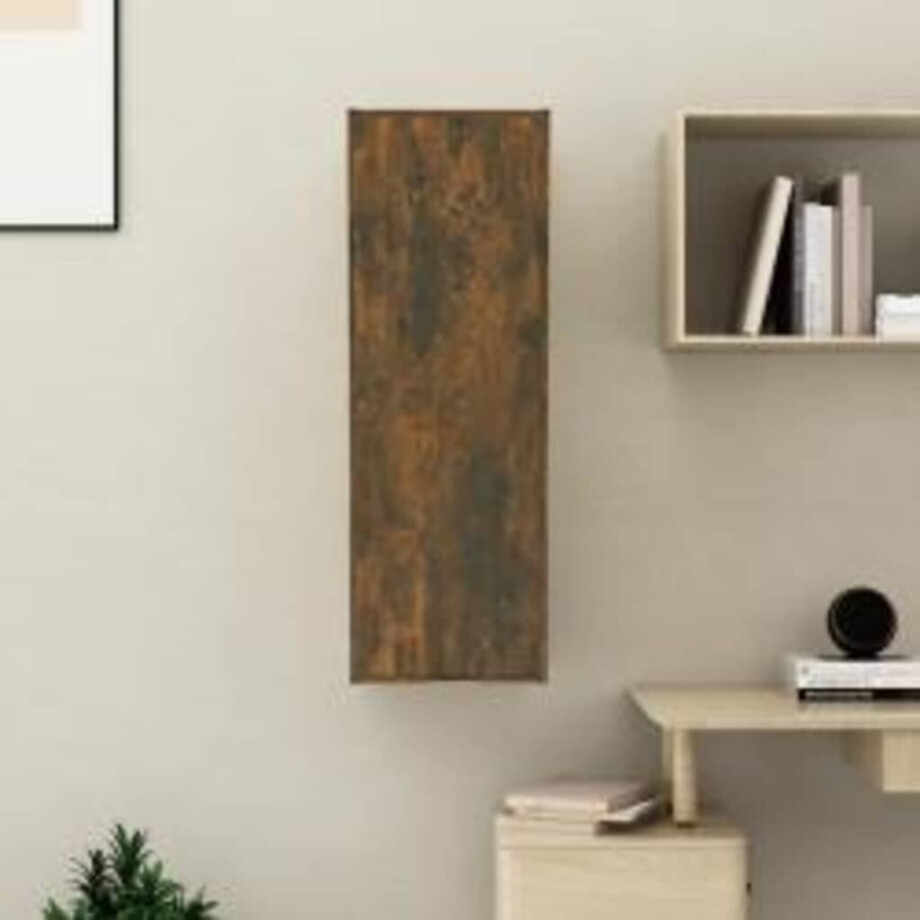 vidaXL Tv-meubel 30,5x30x90 cm bewerkt hout gerookt eikenkleur afbeelding 1
