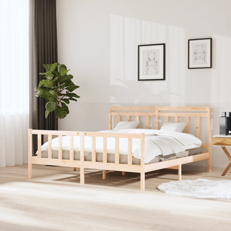 vidaXL Bedframe massief hout 180x200 cm vidaXL Bedframe massief hout 180x200 cm afbeelding 1