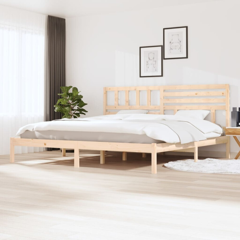 vidaXL Bedframe zonder matras massief grenenhout 180x200 cm afbeelding 1