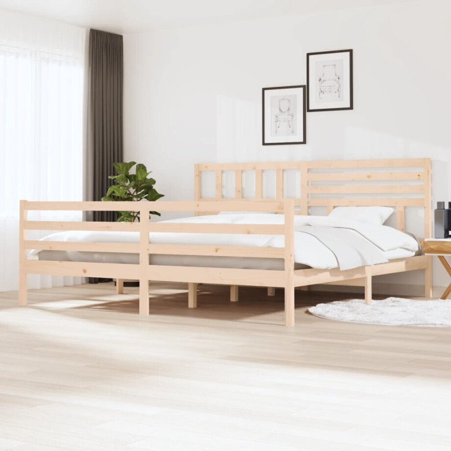 vidaXL Bedframe zonder matras massief hout 200x200 cm afbeelding 1