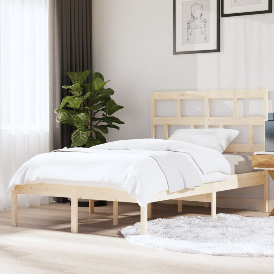 vidaXL Bedframe massief grenenhout 140x200 cm afbeelding 1