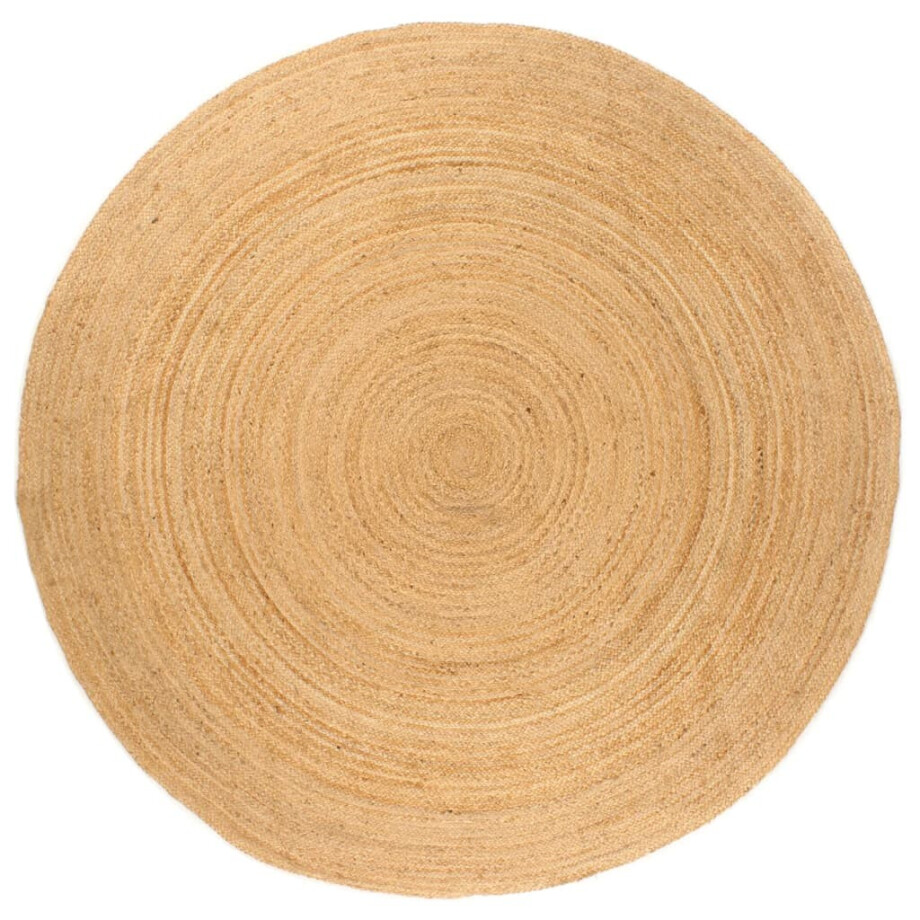 vidaXL Tapijt rond 240 cm gevlochten jute afbeelding 1