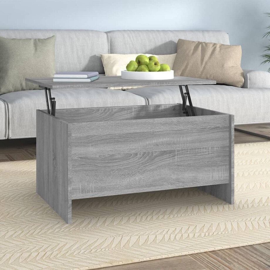 vidaXL Salontafel 80x55,5x41,5 cm bewerkt hout grijs sonoma eikenkleur afbeelding 1