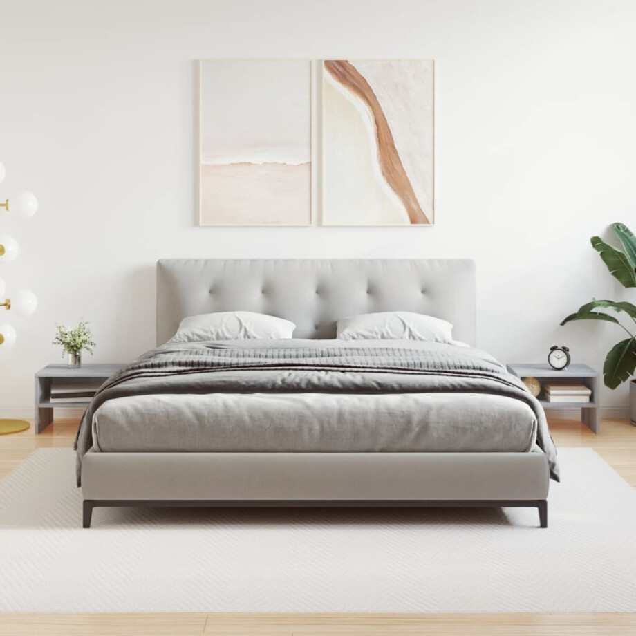 vidaXL Nachtkastjes 2 st 40x30x30 cm bewerkt hout grijs sonoma eiken vidaXL Nachtkastjes 2 st 40x30x30 cm bewerkt hout grijs sonoma eiken afbeelding 1