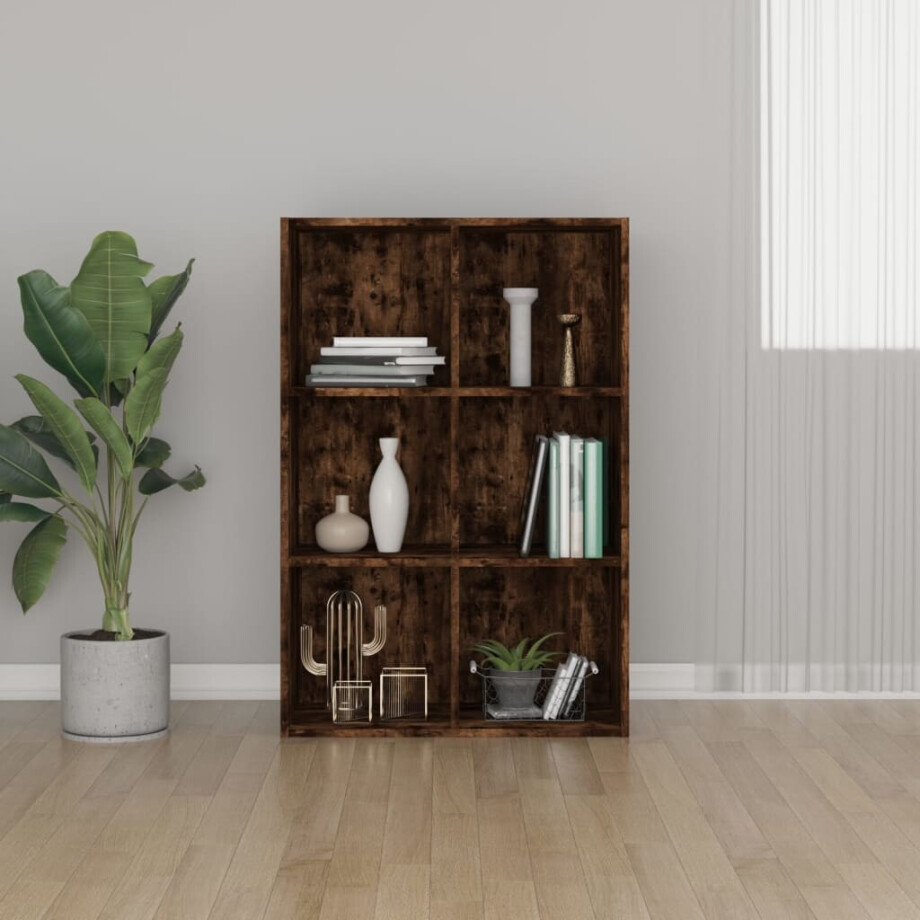 vidaXL Boekenkast/dressoir 66x30x98 cm bewerkt hout gerookt eikenkleur afbeelding 1