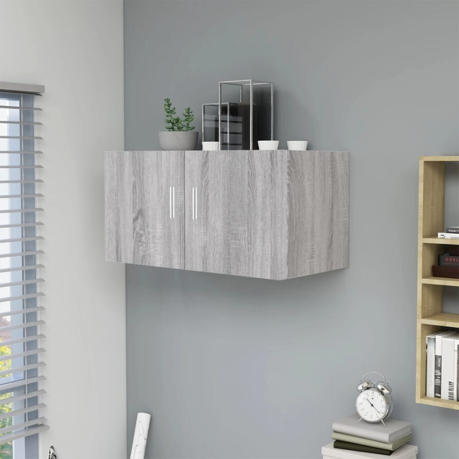 vidaXL Hangkast 80x39x40 cm bewerkt hout grijs sonoma eikenkleurig vidaXL Hangkast 80x39x40 cm bewerkt hout grijs sonoma eikenkleurig afbeelding 1