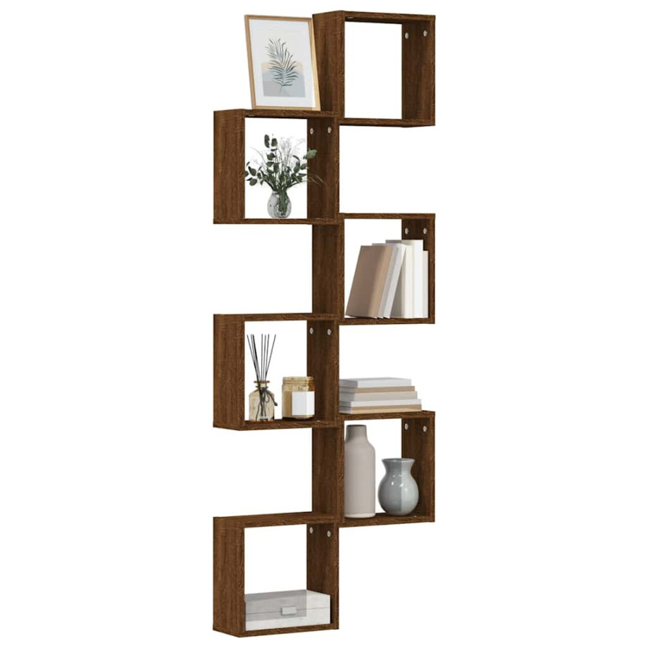 vidaXL Wandschappen kubus 6 st 30x15x30 cm sonoma bruin eikenkleurig afbeelding 1