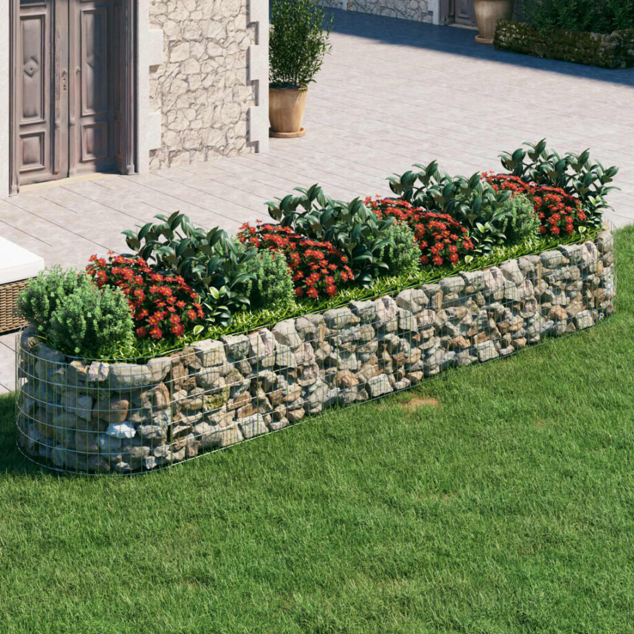 vidaXL Gabion plantenbak verhoogd 400x100x50 cm gegalvaniseerd ijzer vidaXL Gabion plantenbak verhoogd 400x100x50 cm gegalvaniseerd ijzer afbeelding 1