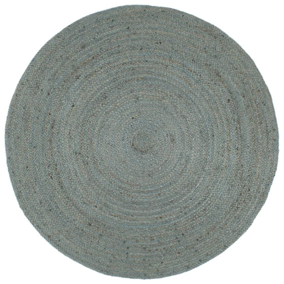 vidaXL Vloerkleed handgemaakt rond 210 cm jute olijfgroen afbeelding 1