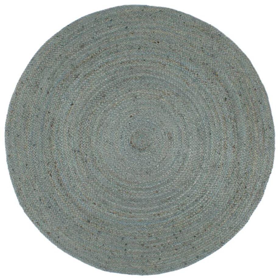 vidaXL Vloerkleed handgemaakt rond 240 cm jute olijfgroen afbeelding 1