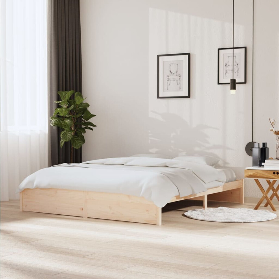 vidaXL Bedframe massief hout 180x200 cm afbeelding 1