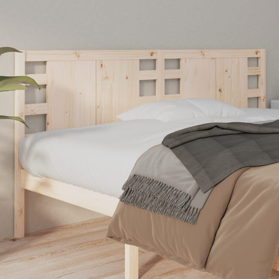 vidaXL Hoofdbord 126x4x100 cm massief grenenhout afbeelding 1