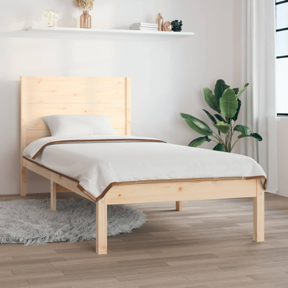 vidaXL Bedframe massief hout 90x190 cm afbeelding 1