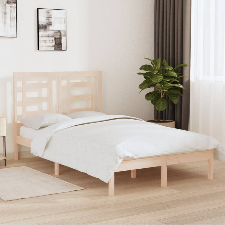 vidaXL Bedframe massief hout 120x190 cm afbeelding 1
