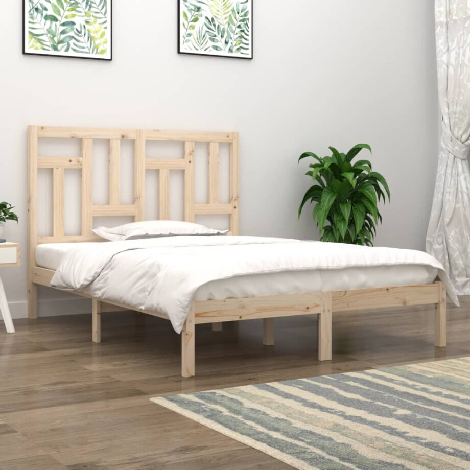 vidaXL Bedframe massief hout 120x190 cm vidaXL Bedframe massief hout 120x190 cm afbeelding 1