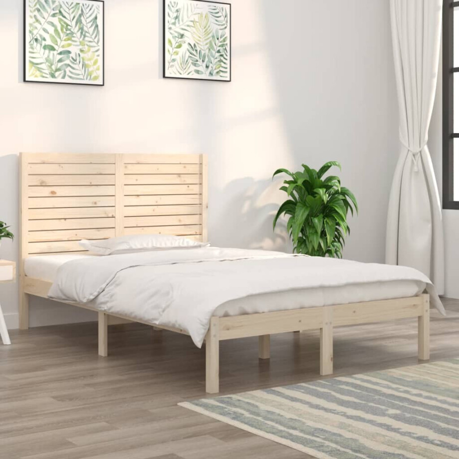 vidaXL Bedframe massief hout 120x190 cm vidaXL Bedframe massief hout 120x190 cm afbeelding 1