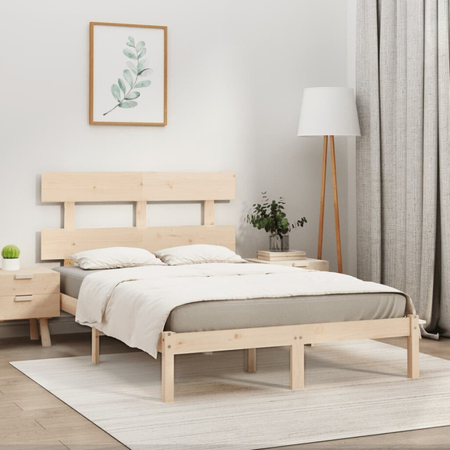 vidaXL Bedframe massief hout 180x200 cm vidaXL Bedframe massief hout 180x200 cm afbeelding 1