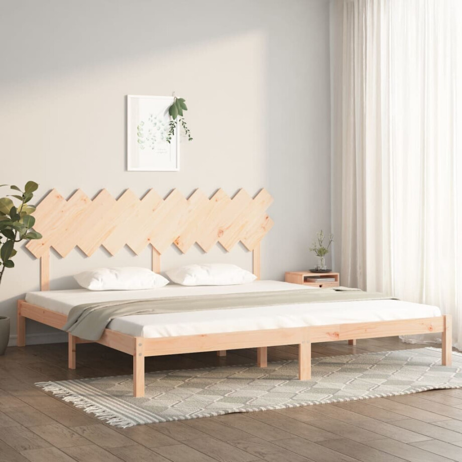 vidaXL Bedframe massief hout 200x200 cm afbeelding 1