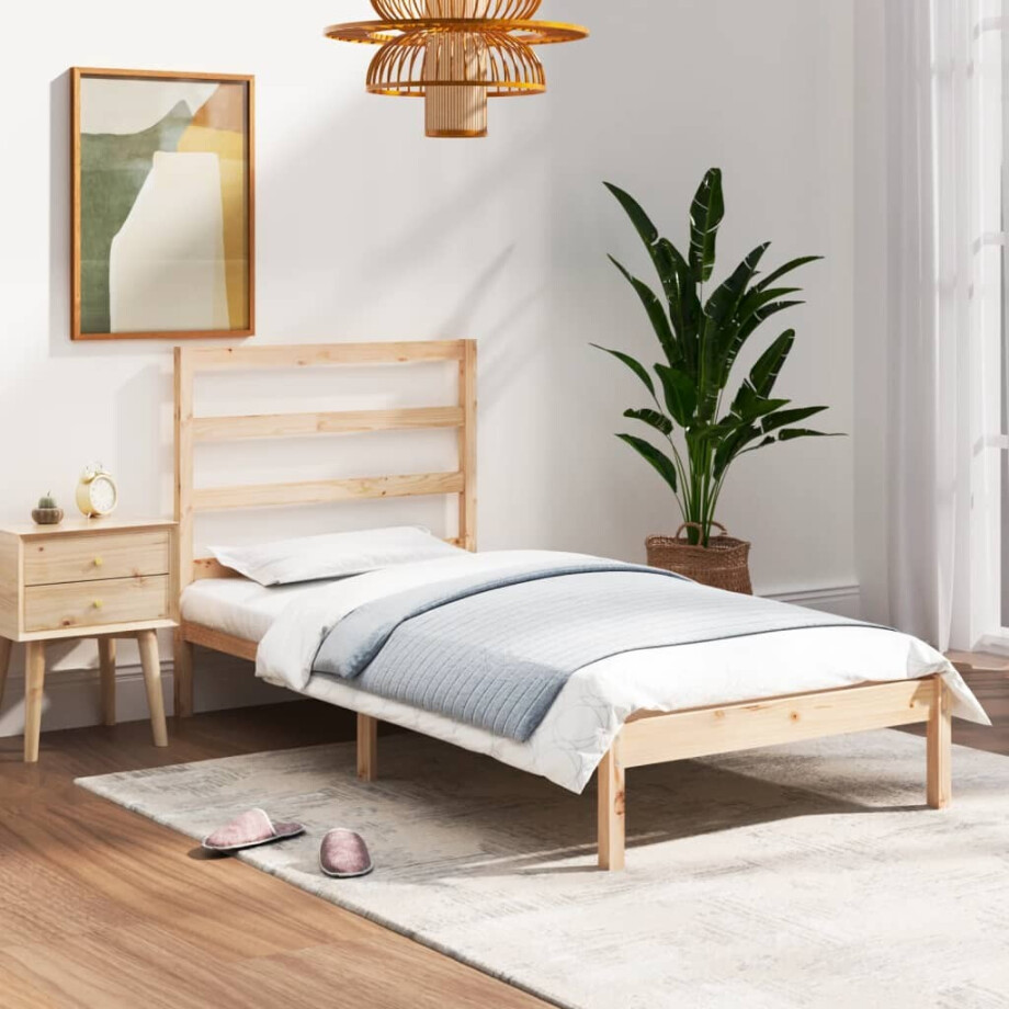 vidaXL Bedframe massief hout 90x190 cm afbeelding 1