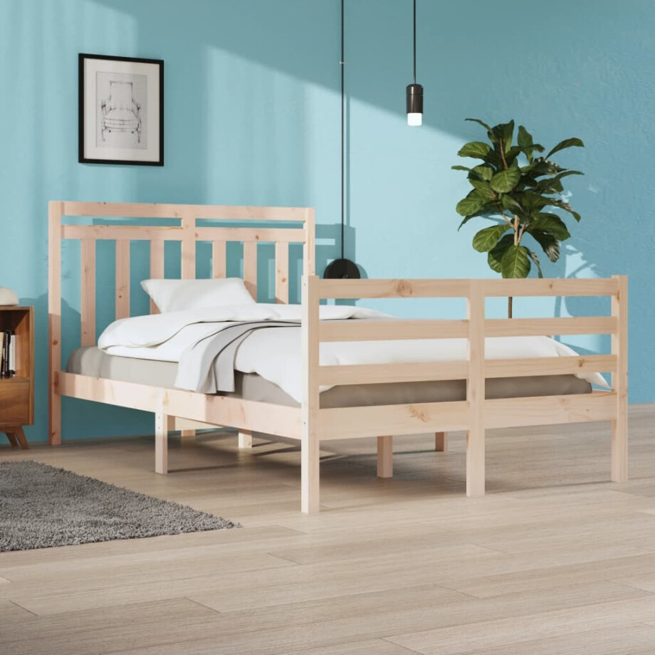 vidaXL Bedframe massief hout 120x200 cm vidaXL Bedframe massief hout 120x200 cm afbeelding 1
