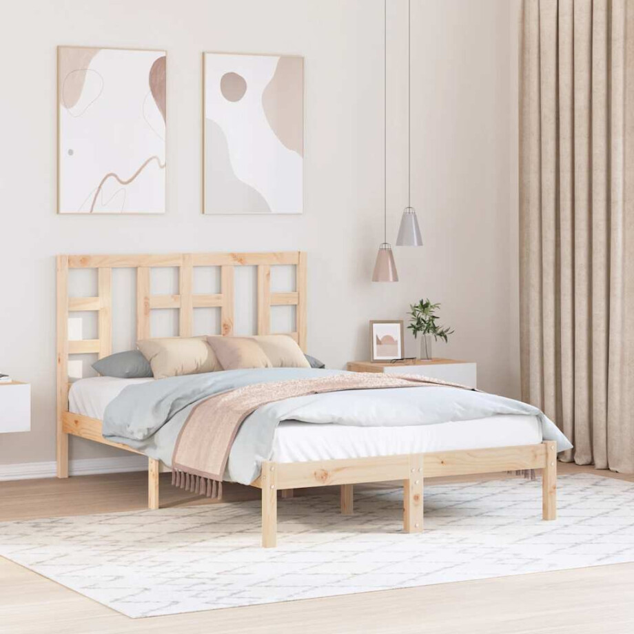 vidaXL Bedframe massief hout 120x200 cm vidaXL Bedframe massief hout 120x200 cm afbeelding 1