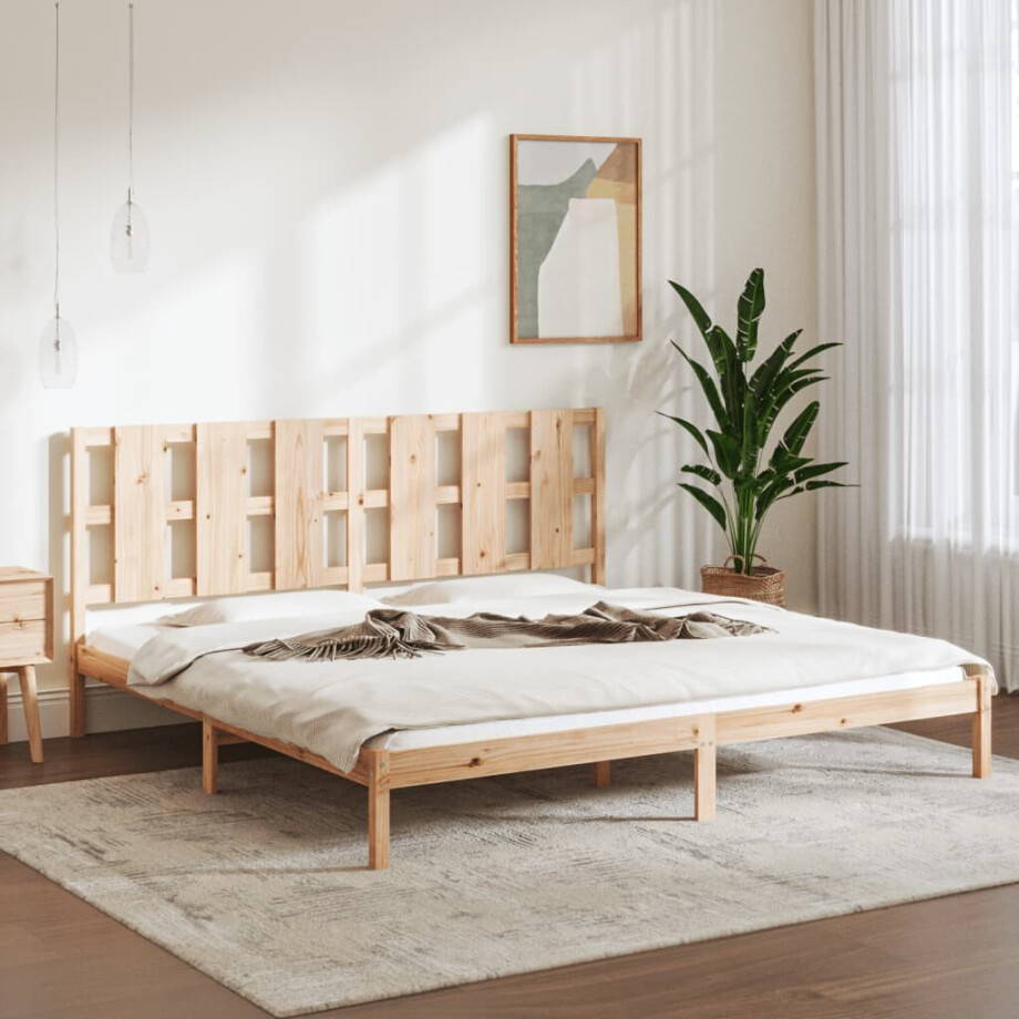 vidaXL Bedframe zonder matras massief grenenhout 200x200 cm afbeelding 1