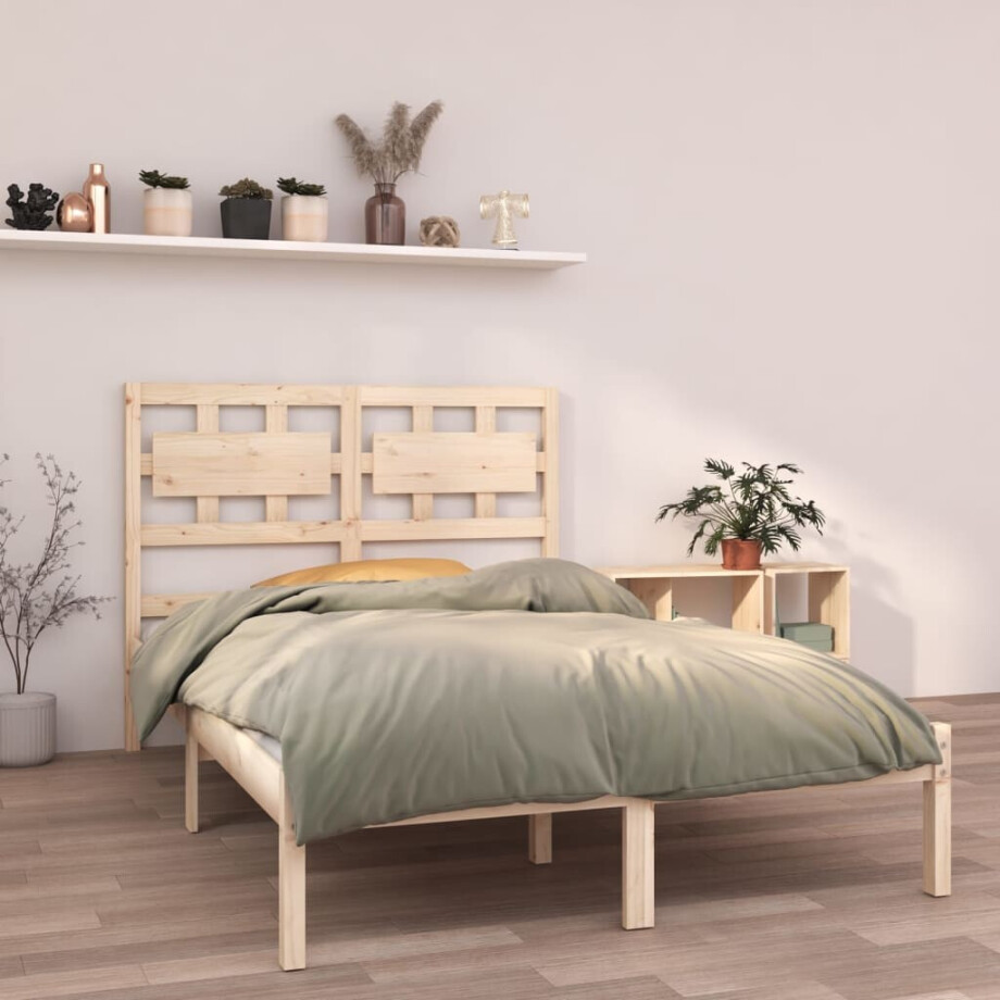 vidaXL Bedframe massief hout 120x190 cm afbeelding 1
