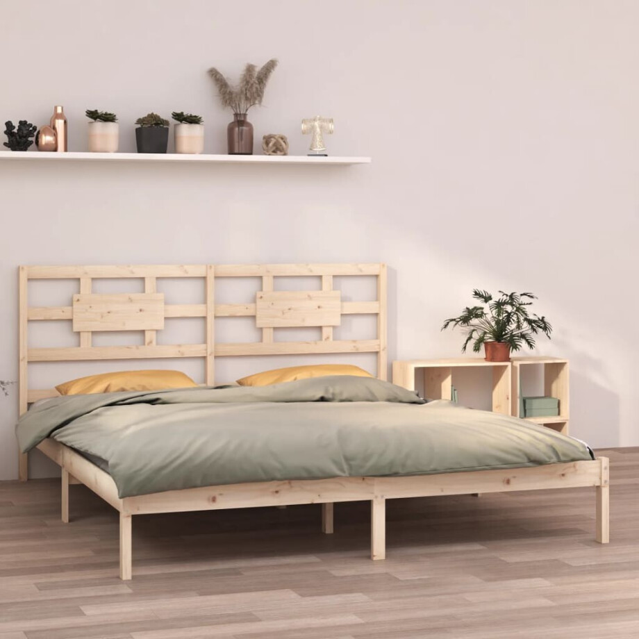 vidaXL Bedframe massief hout 200x200 cm afbeelding 1