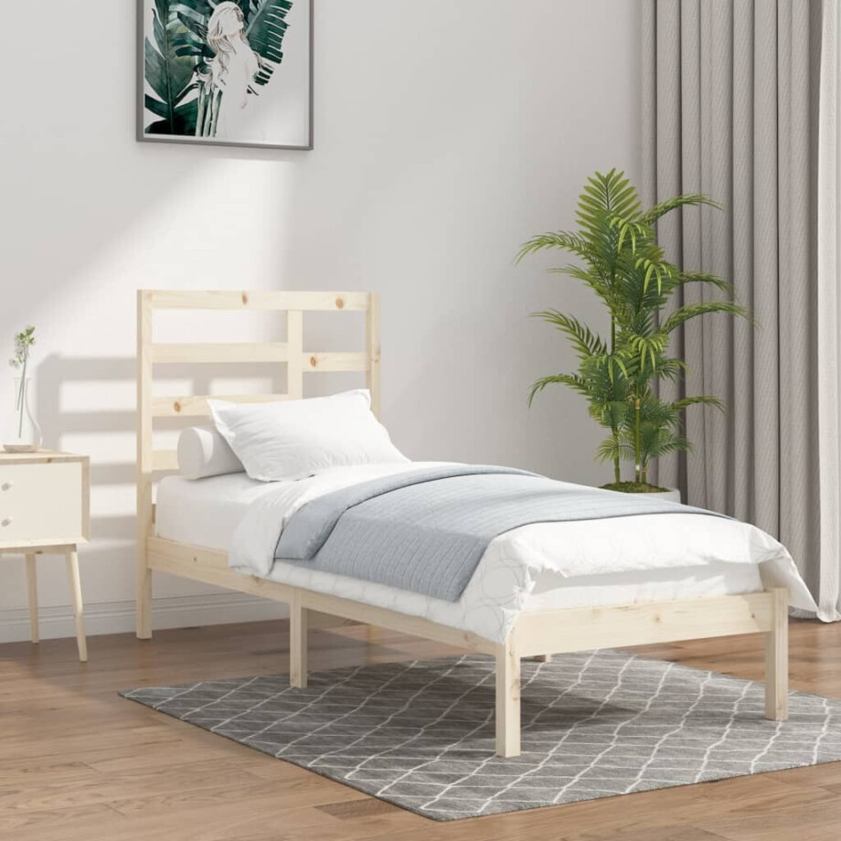 vidaXL Bedframe massief hout 90x190 cm afbeelding 1