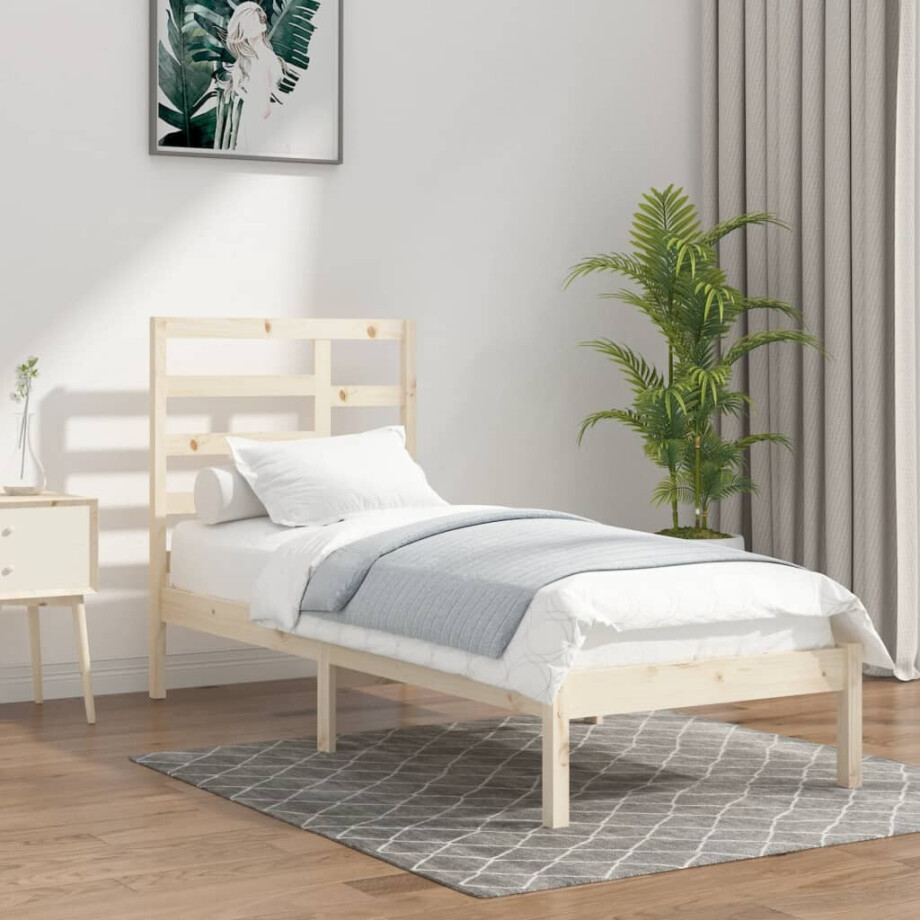 vidaXL Bedframe massief hout 90x200 cm vidaXL Bedframe massief hout 90x200 cm afbeelding 1