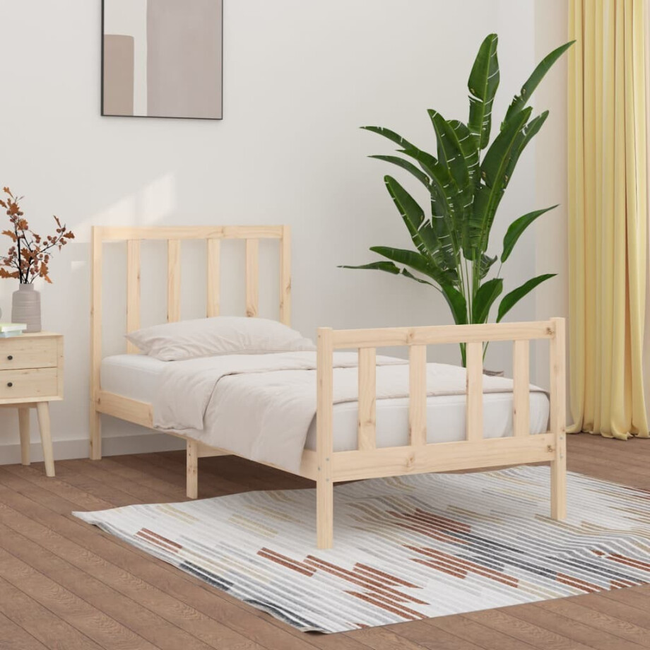 vidaXL Bedframe massief hout 90x200 cm vidaXL Bedframe massief hout 90x200 cm afbeelding 1