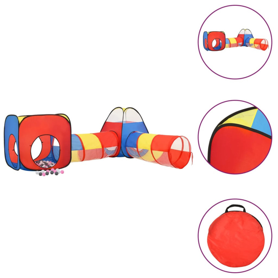 vidaXL Kinderspeeltent met 250 ballen 190x264x90 cm meerkleurig afbeelding 1